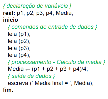 Subsequente Irecê: Para que servem as variáveis no algoritmo?